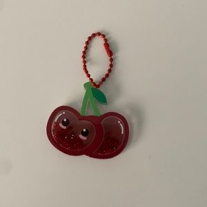 Cute Red Cherry Keychain